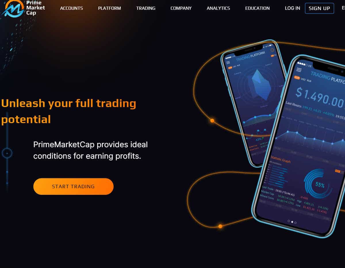 Página web de PrimeMarketCap