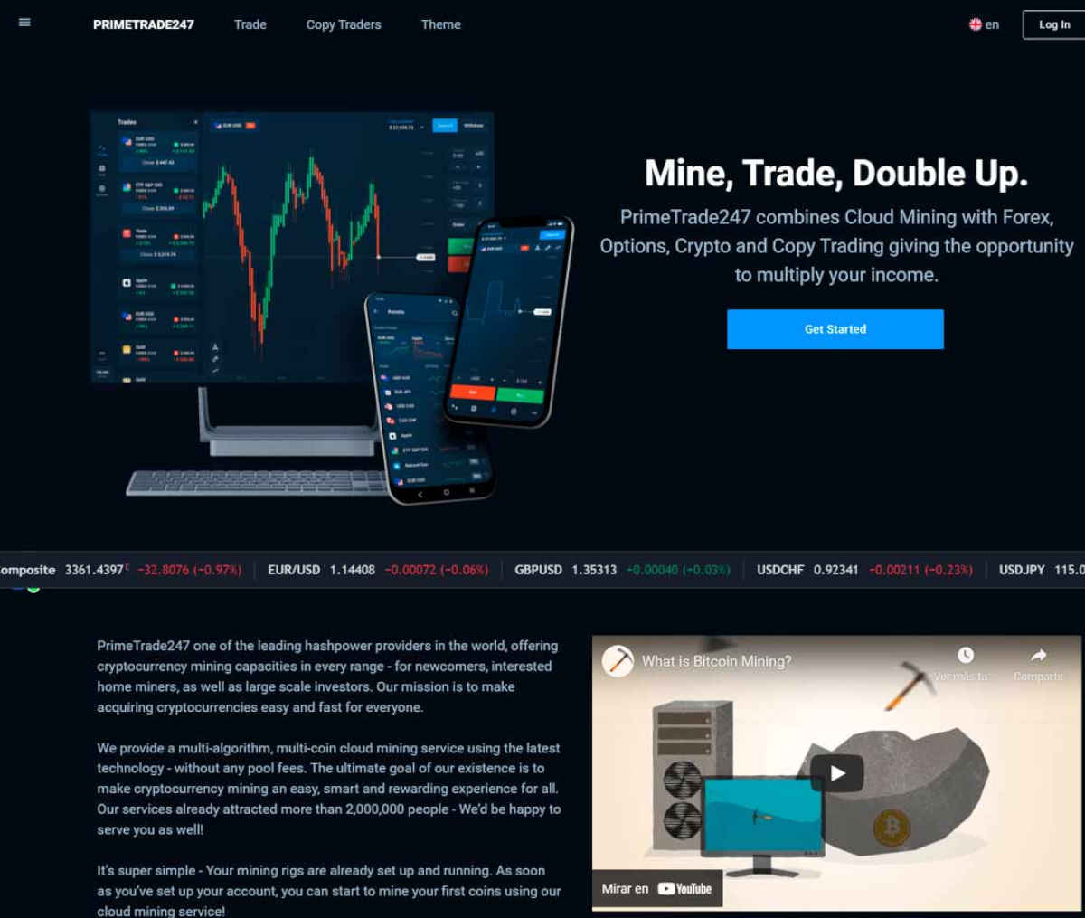 Página web de PrimeTrade247