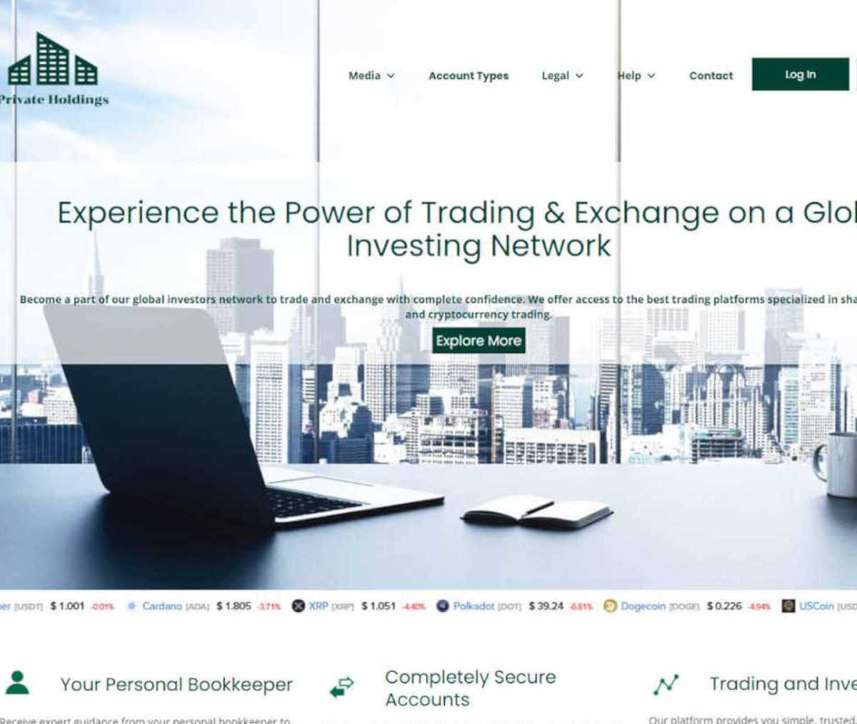 Página web de Private Holdings