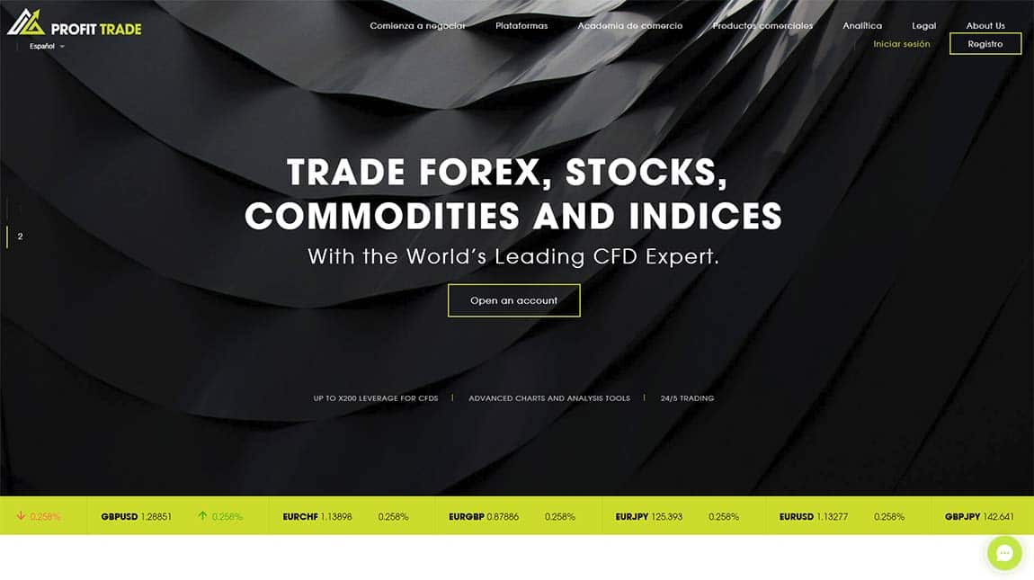 Página web de Profit Trade