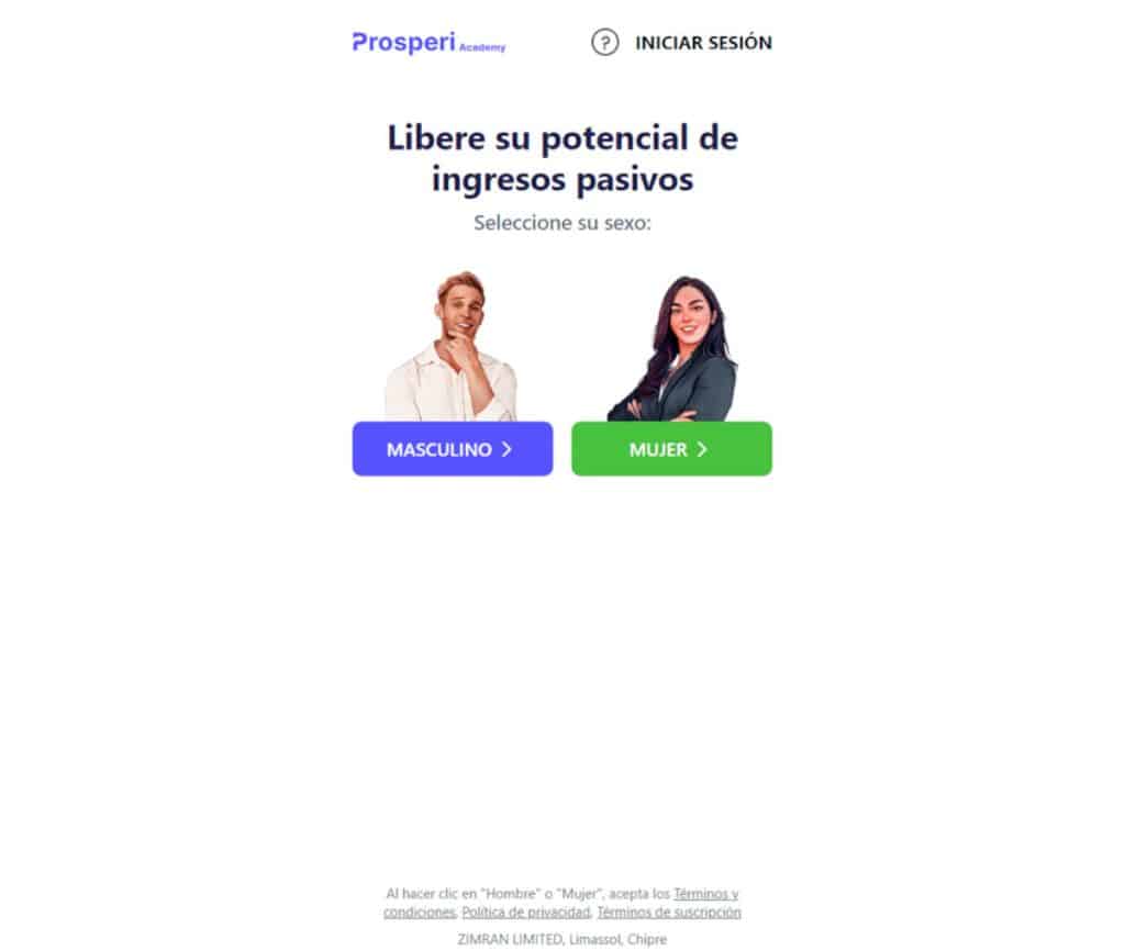 Sitio web de Prosperi.Academy