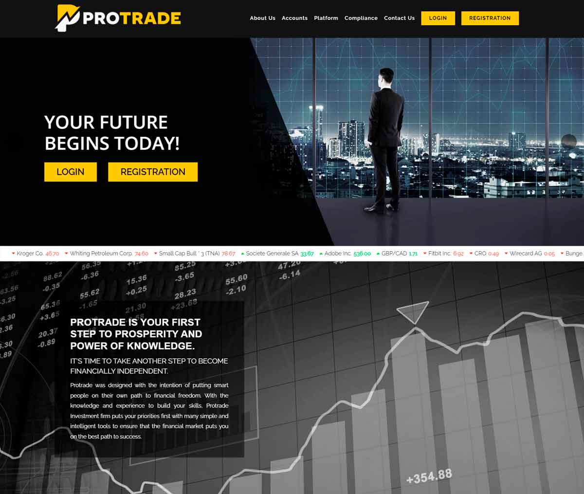 Página web de ProTrade