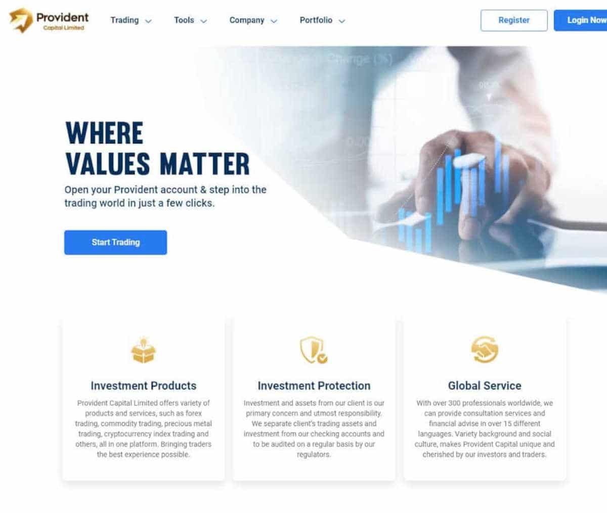 Página web de Provident Capital