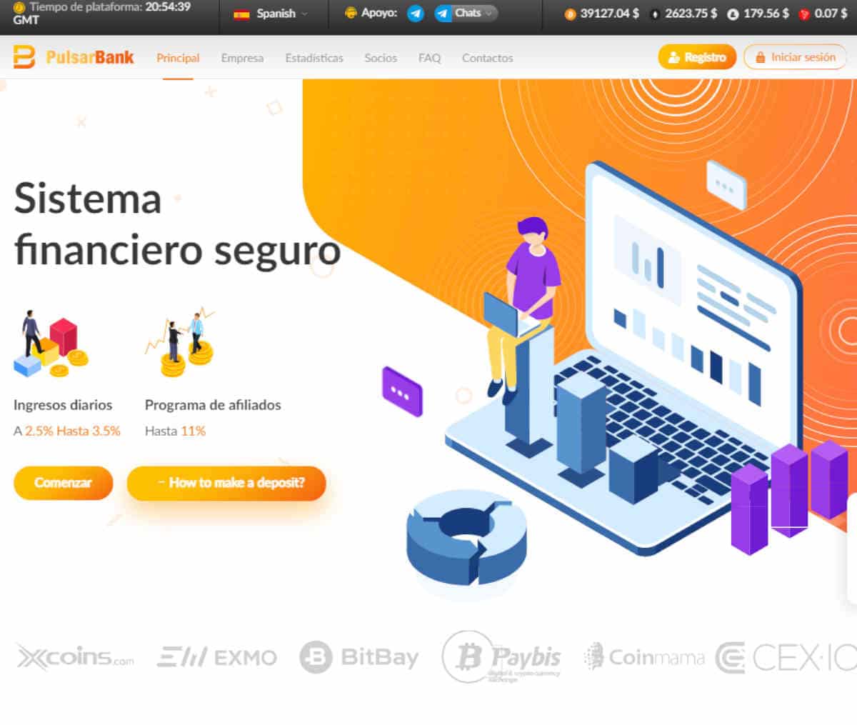 Página web de PulsarBank