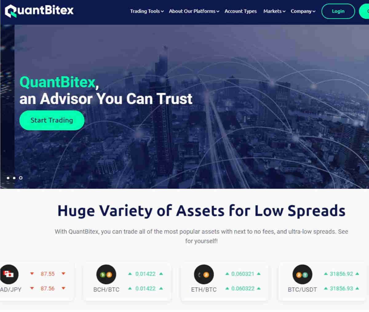 Página web de QuantBitex