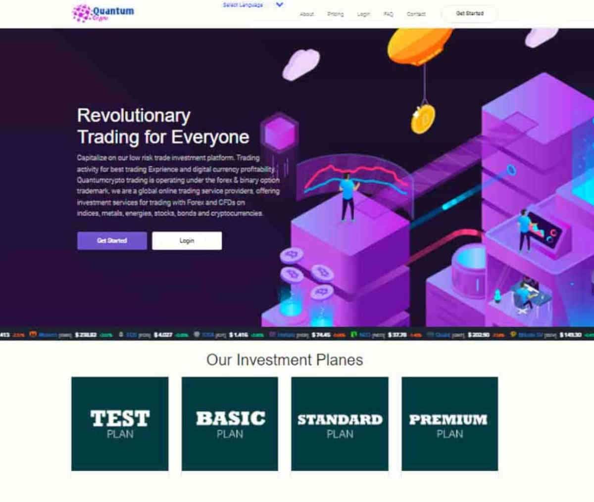 Página web de Quantumcrypto