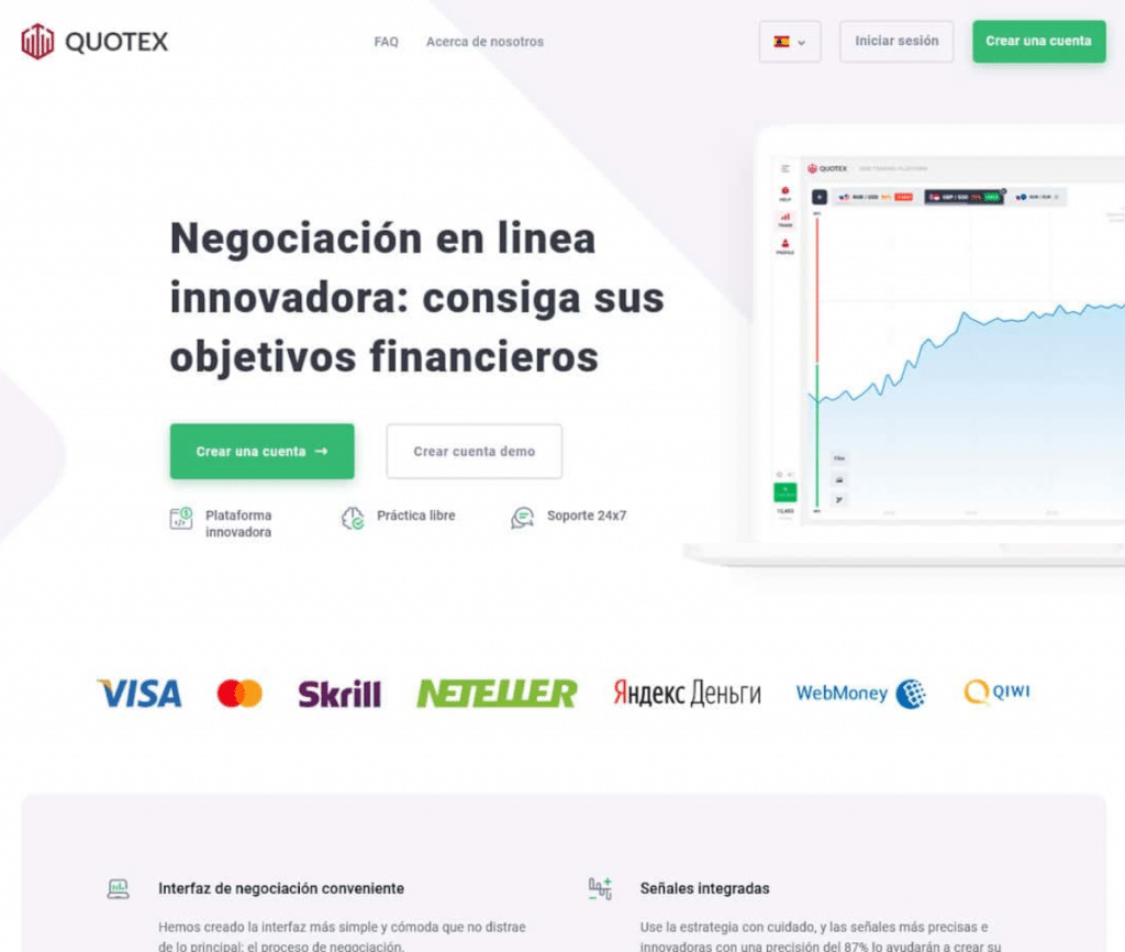 Sitio web de Quotex