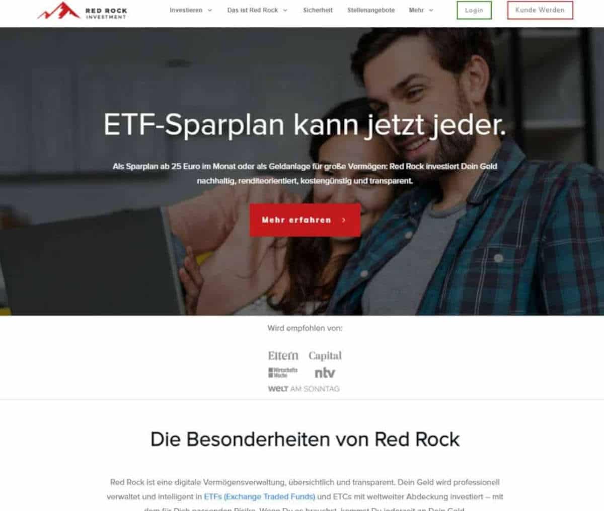 Página web de Red Rock Investment