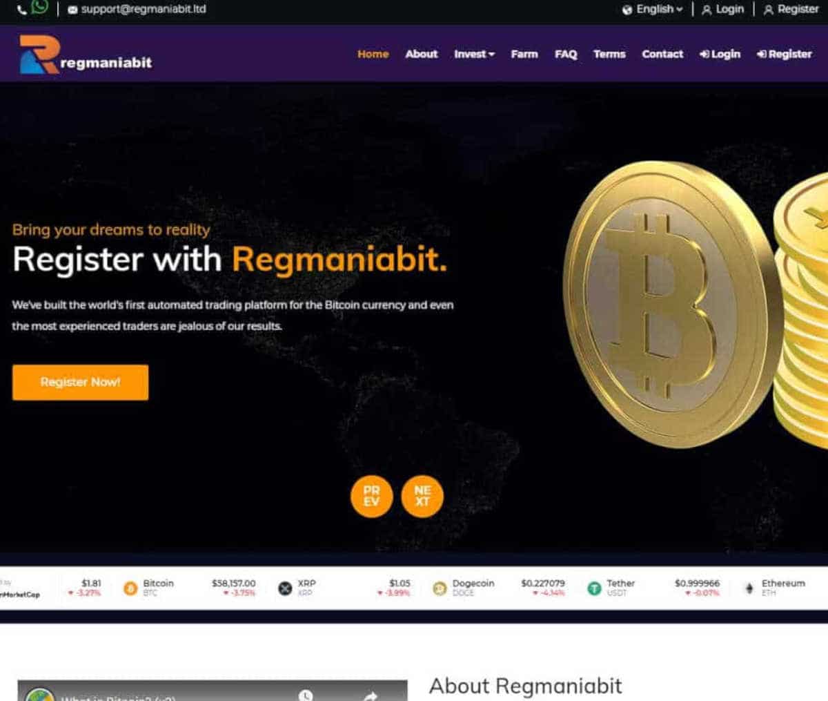 Página web de Regmaniabit