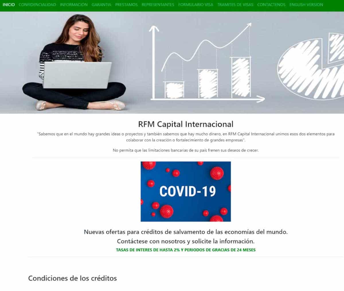 Página web de RFM Capital Internacional