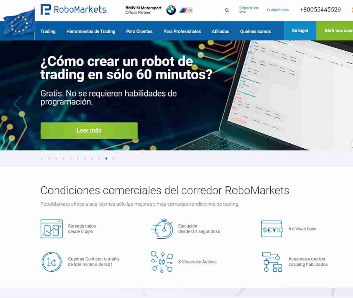Página web de RoboForex