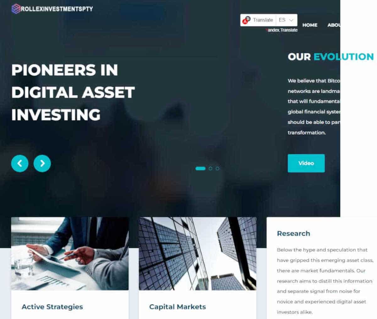 Página web de Rollexinvestmentspty