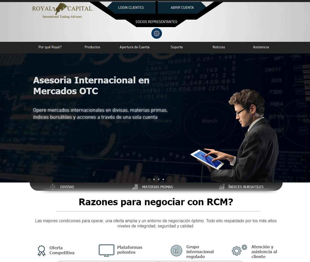 Página web de Royal Capital Management