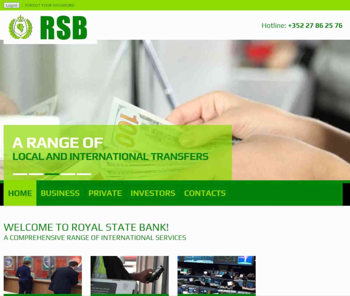 Página web de Royal State Bank