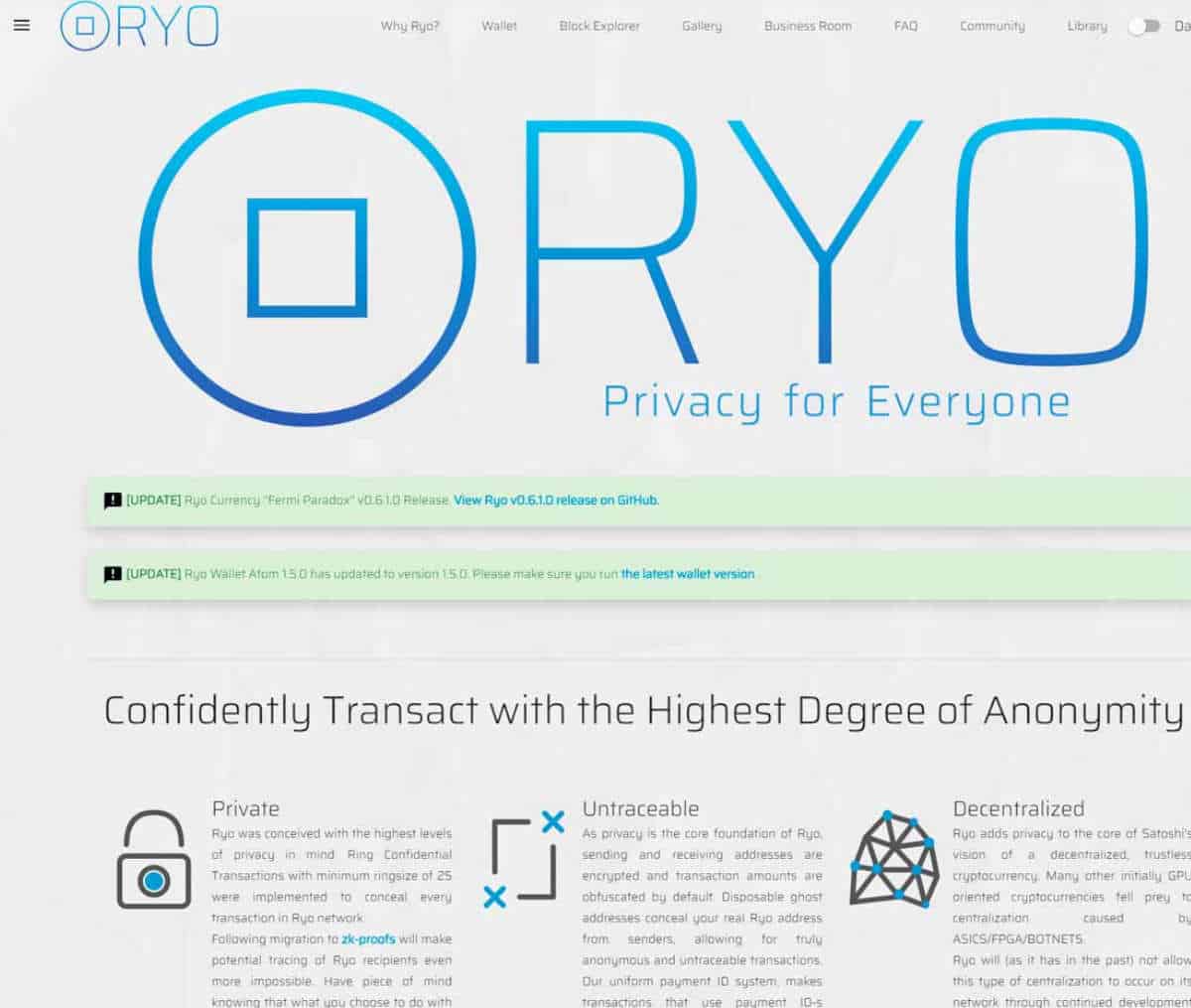 Página web de RYO