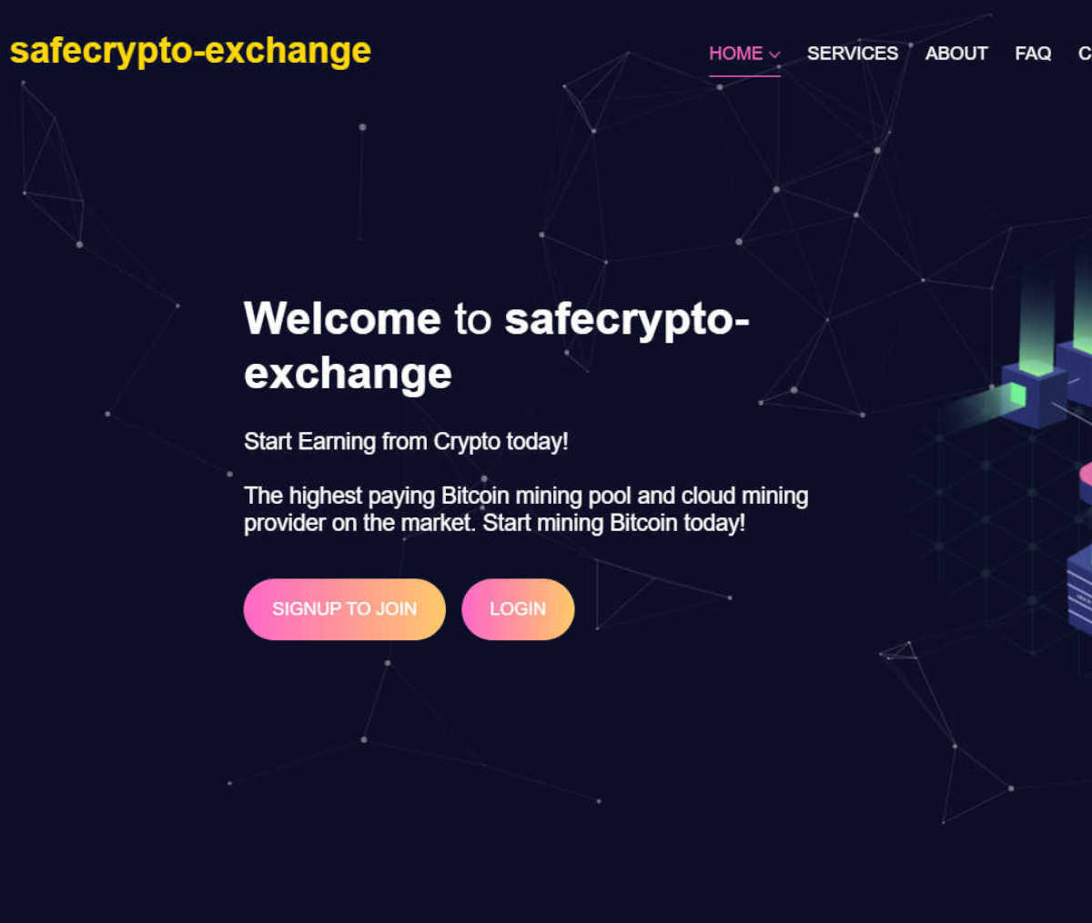 Página web de Safecrypto-exchange