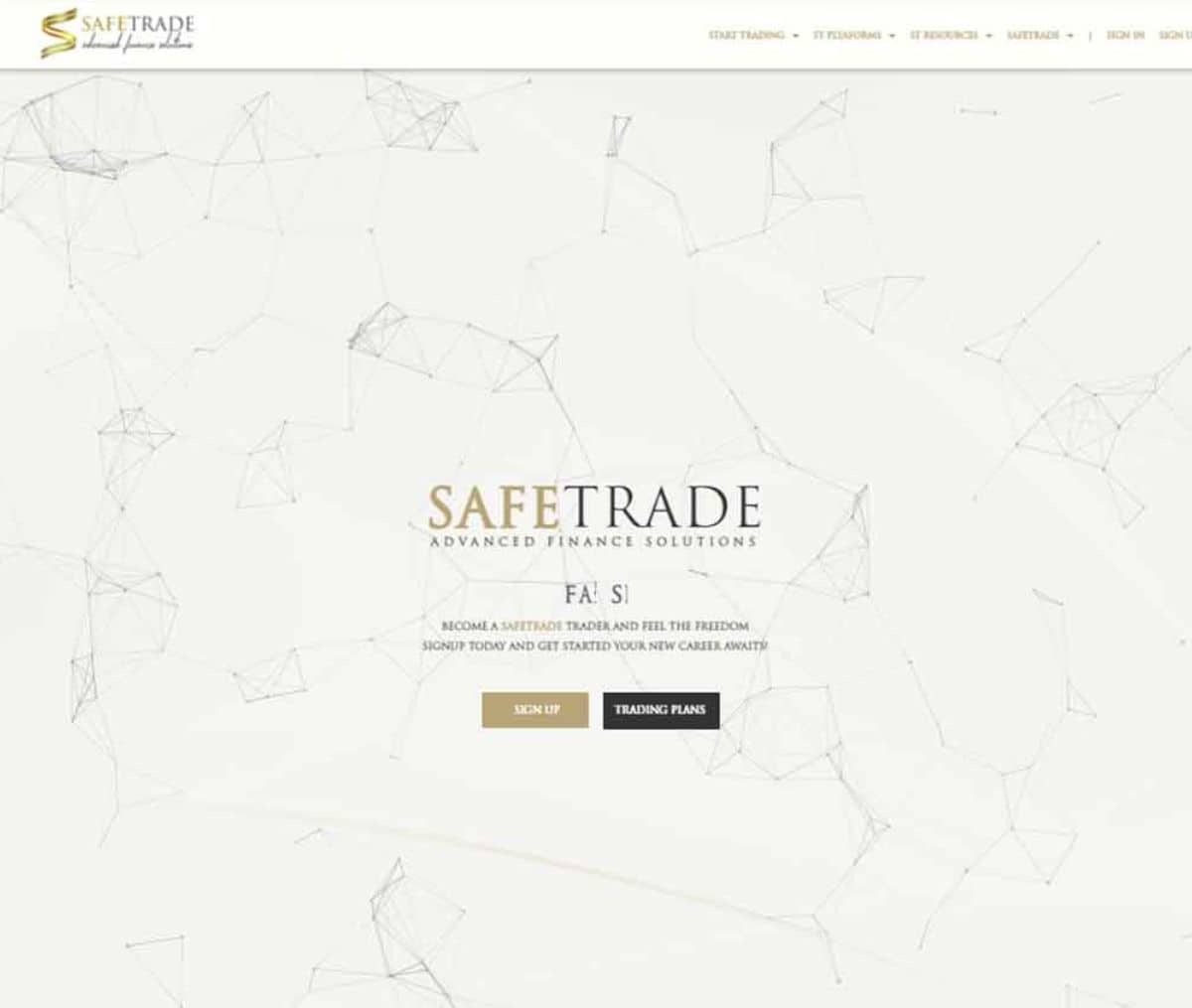 Página web de SAFETRADE