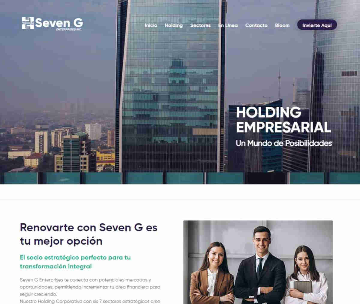 Página web de Seven G