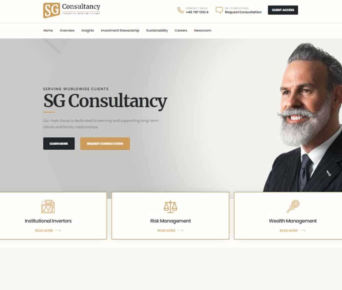 Página web de SG Consultancy