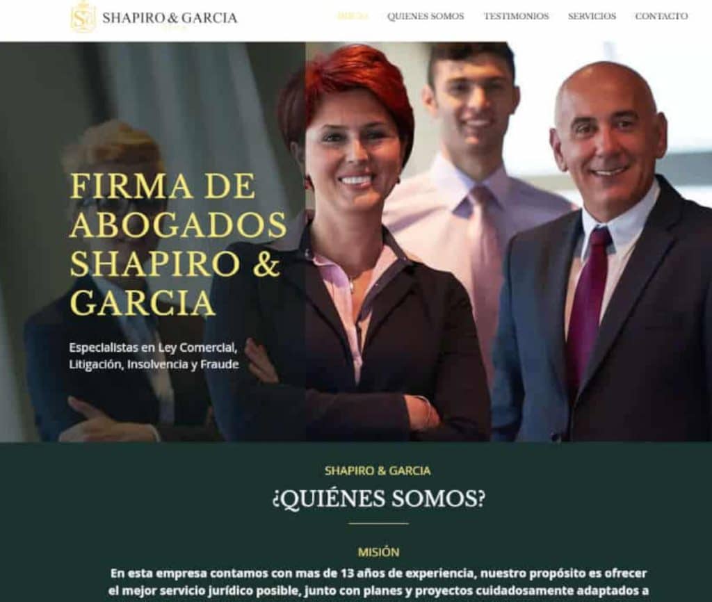 Sitio web de SHAPIRO & GARCIA