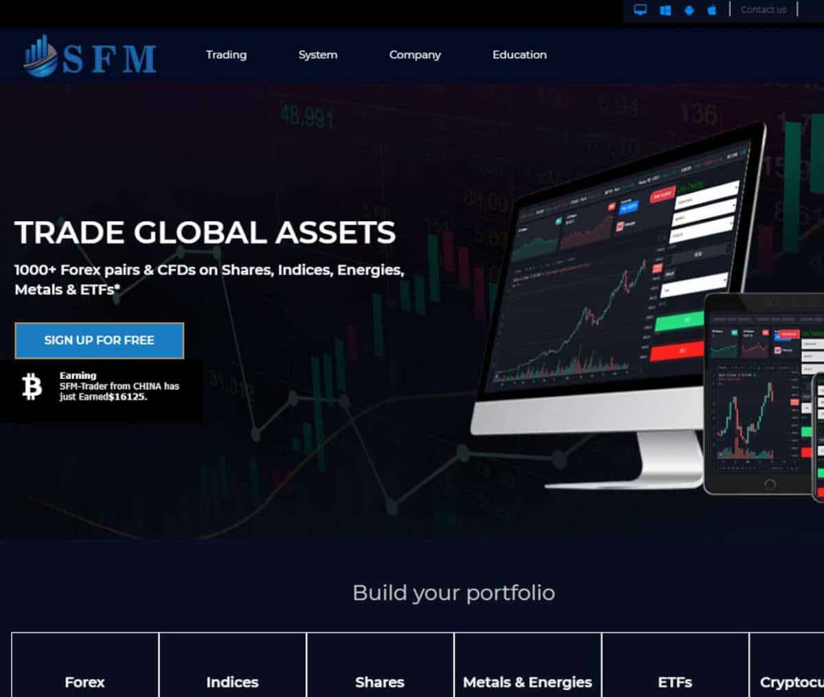 Página web de Simplified Finance Market