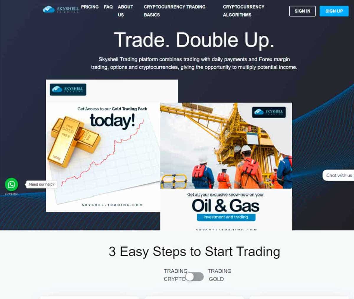 Página web de Skyshell Trading