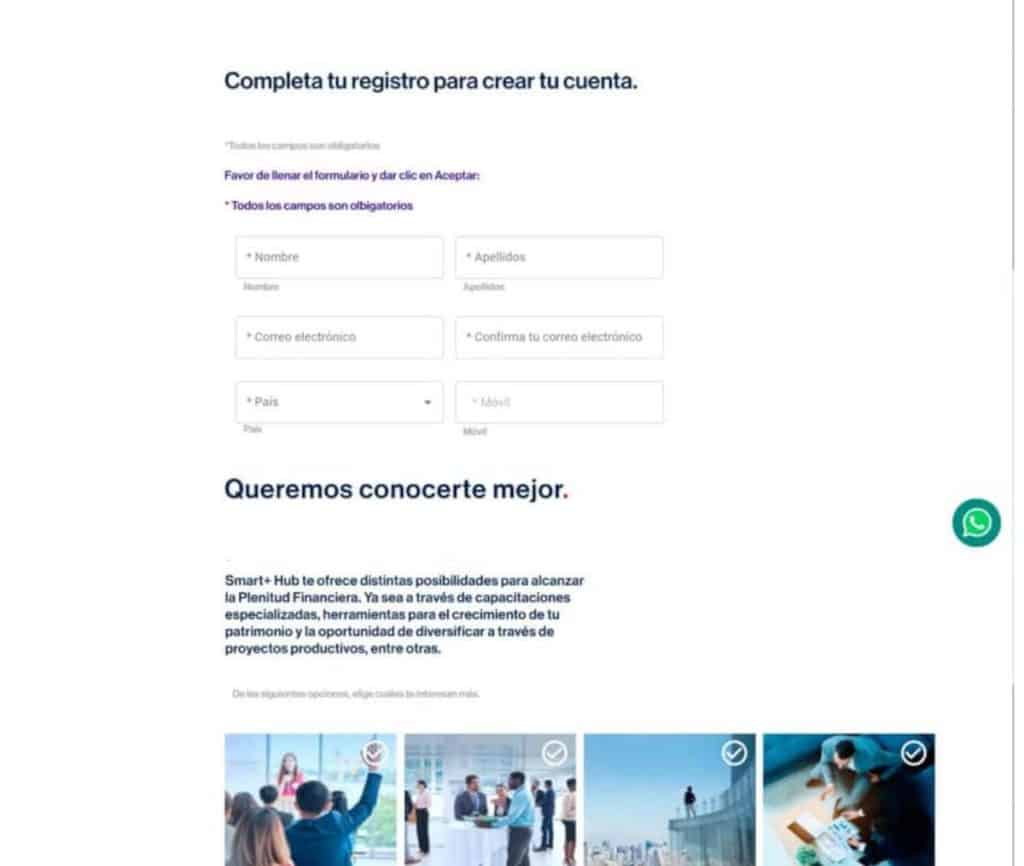 Sitio web de Smart Hub
