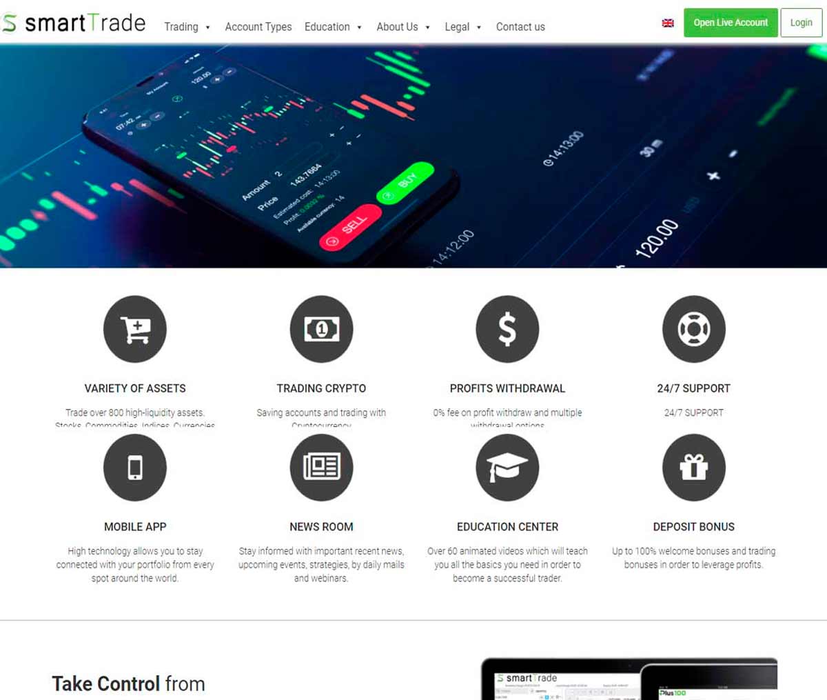 Página web de Smart-Trade