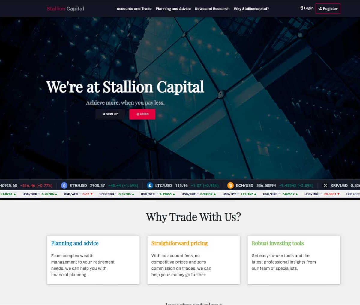 Página web de StallionCapital