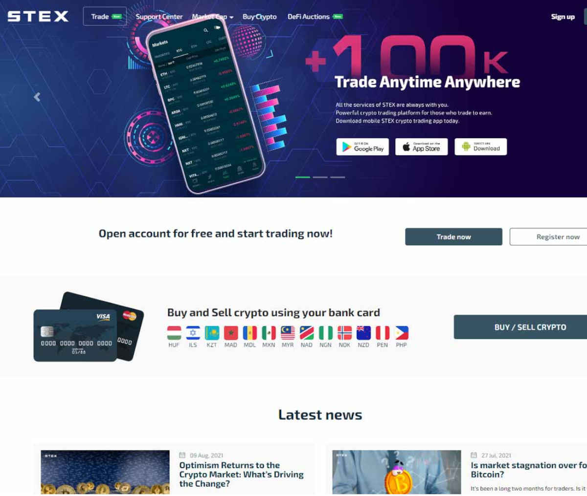 Página web de Stex