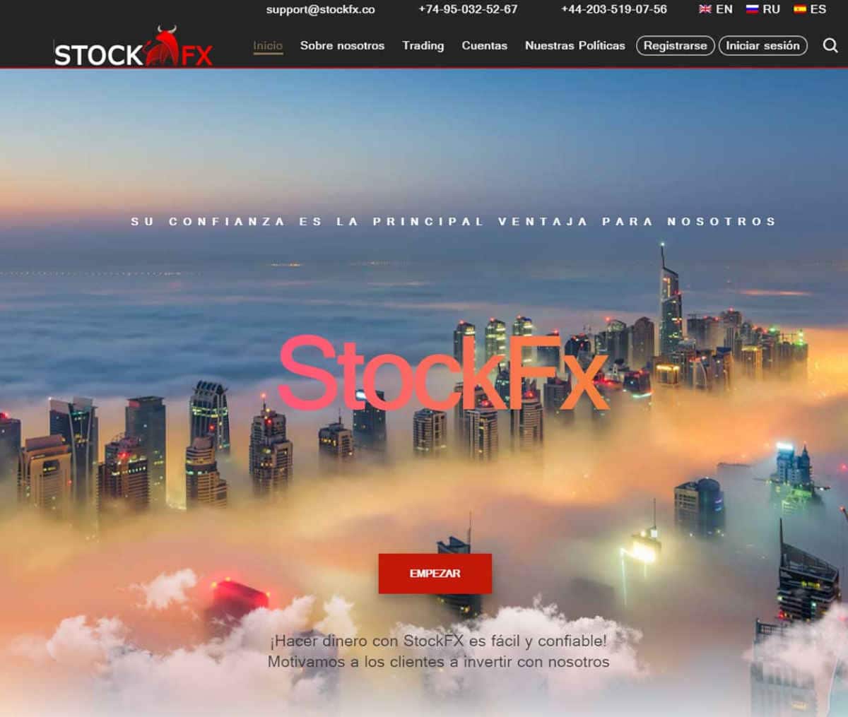 Página web de StockFx