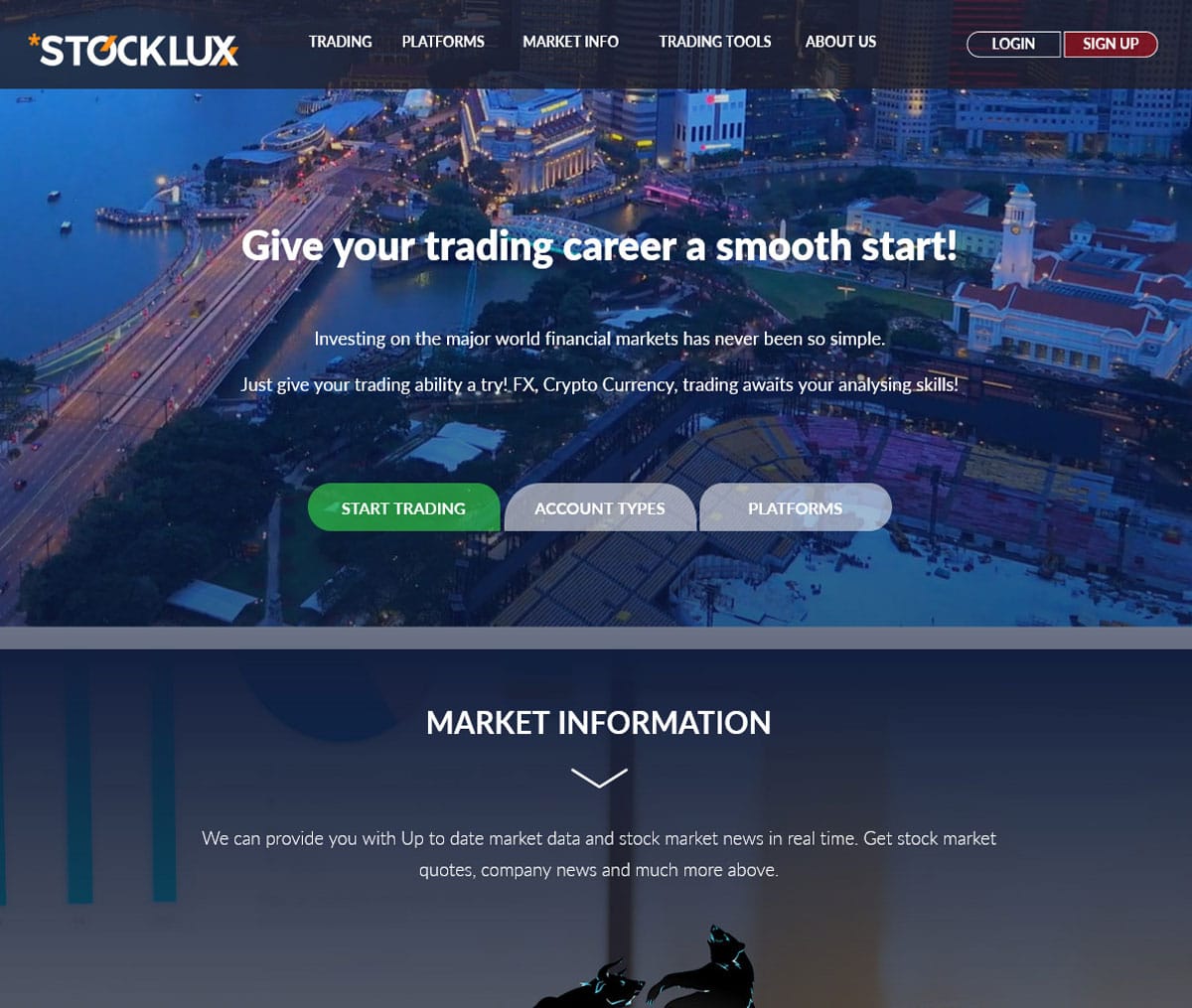 Página web de StockLux