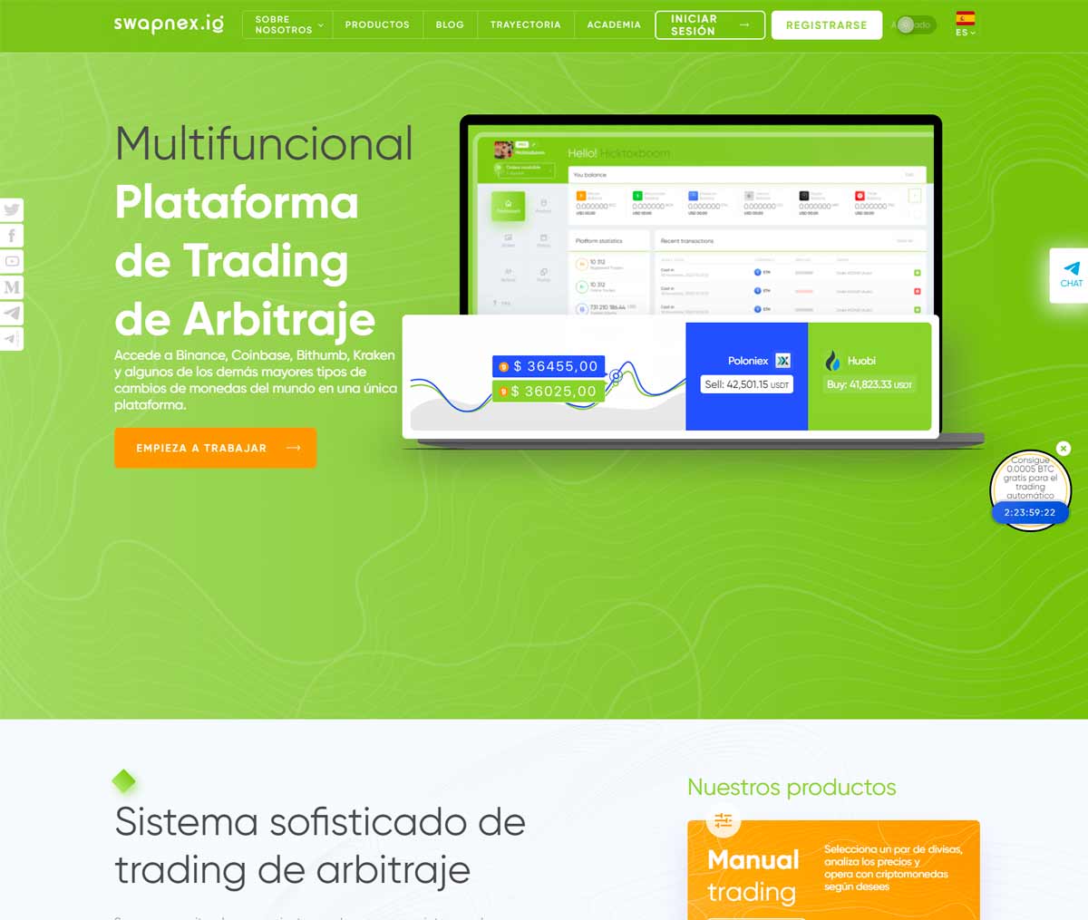 Página web de Swapnex