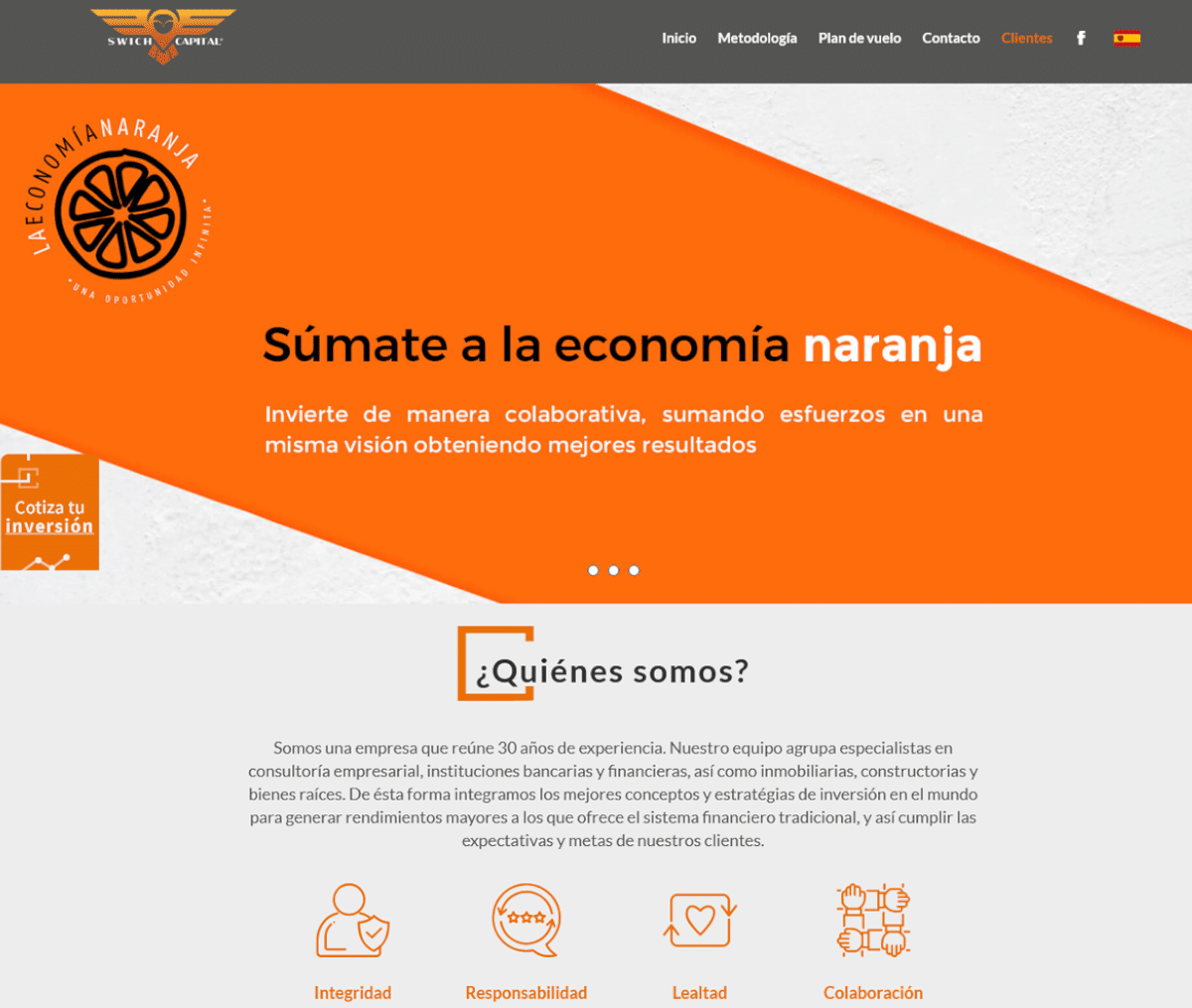 Página web de Swich Capital