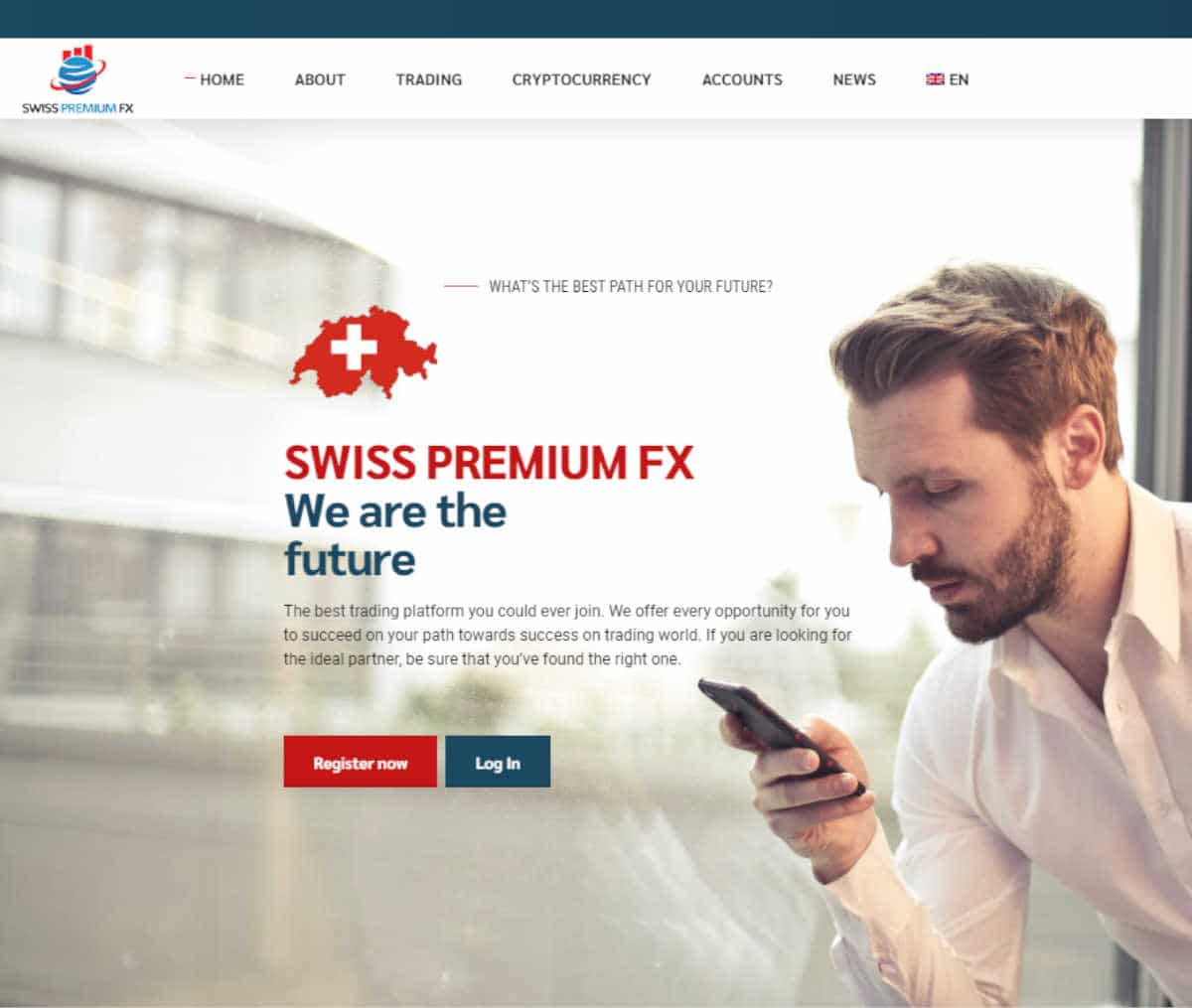 Página web de Swiss Premium Fx