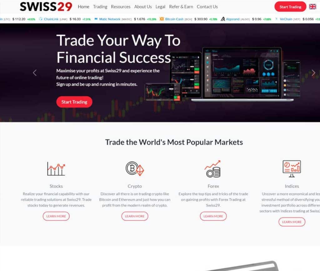 Sitio web de Swiss29