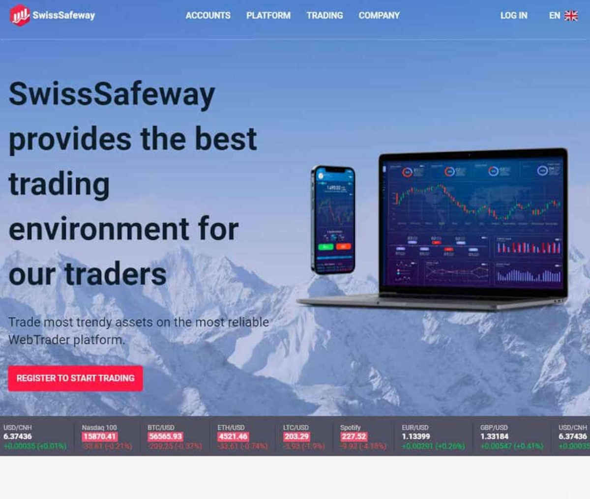 Página web de SwissSafeway