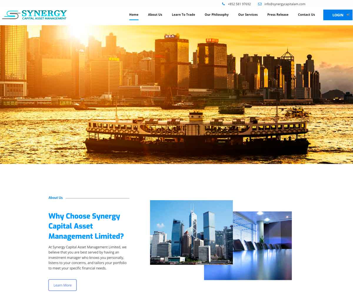Página web de Synergy Capital Asset Management