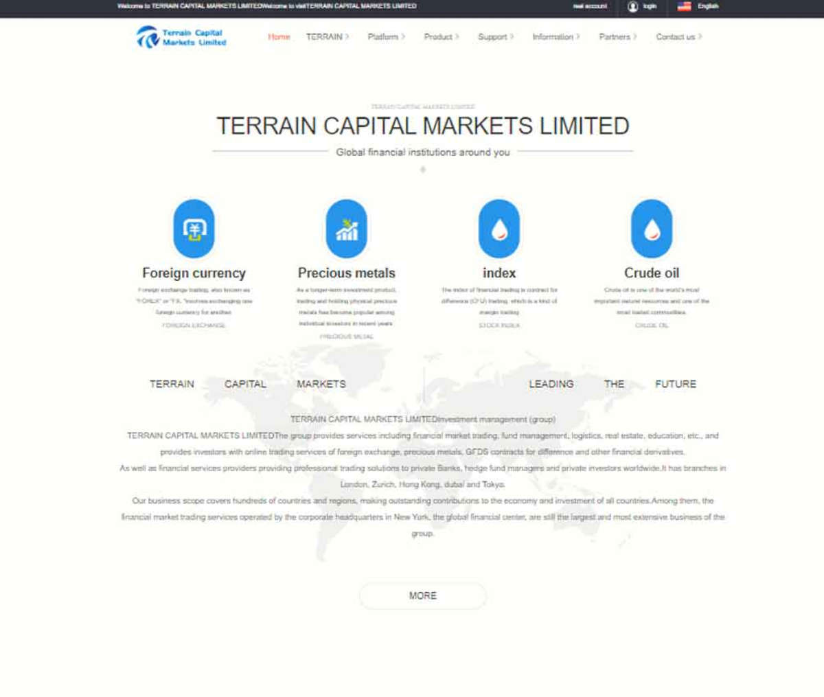 Página web de TERRAIN CAPITAL MARKETS LIMITED