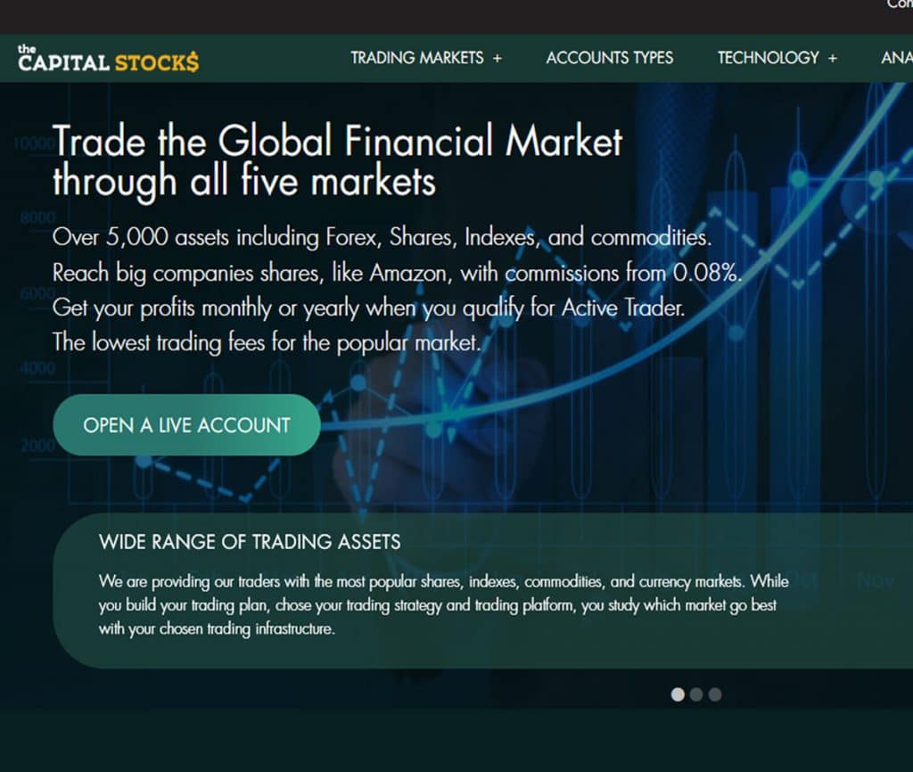 Sitio web de The Capital Stocks