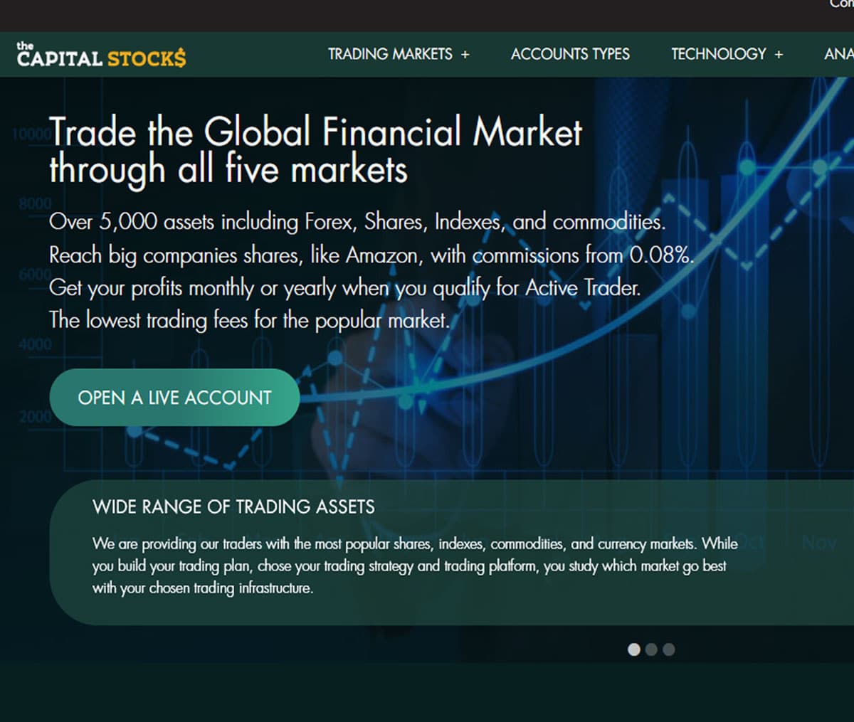 Página web de The Capital Stocks