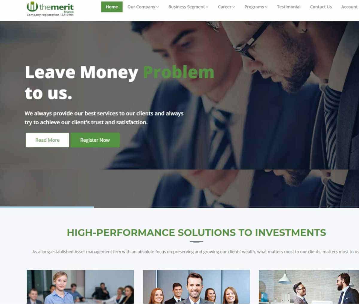 Página web de TheMerit Finance