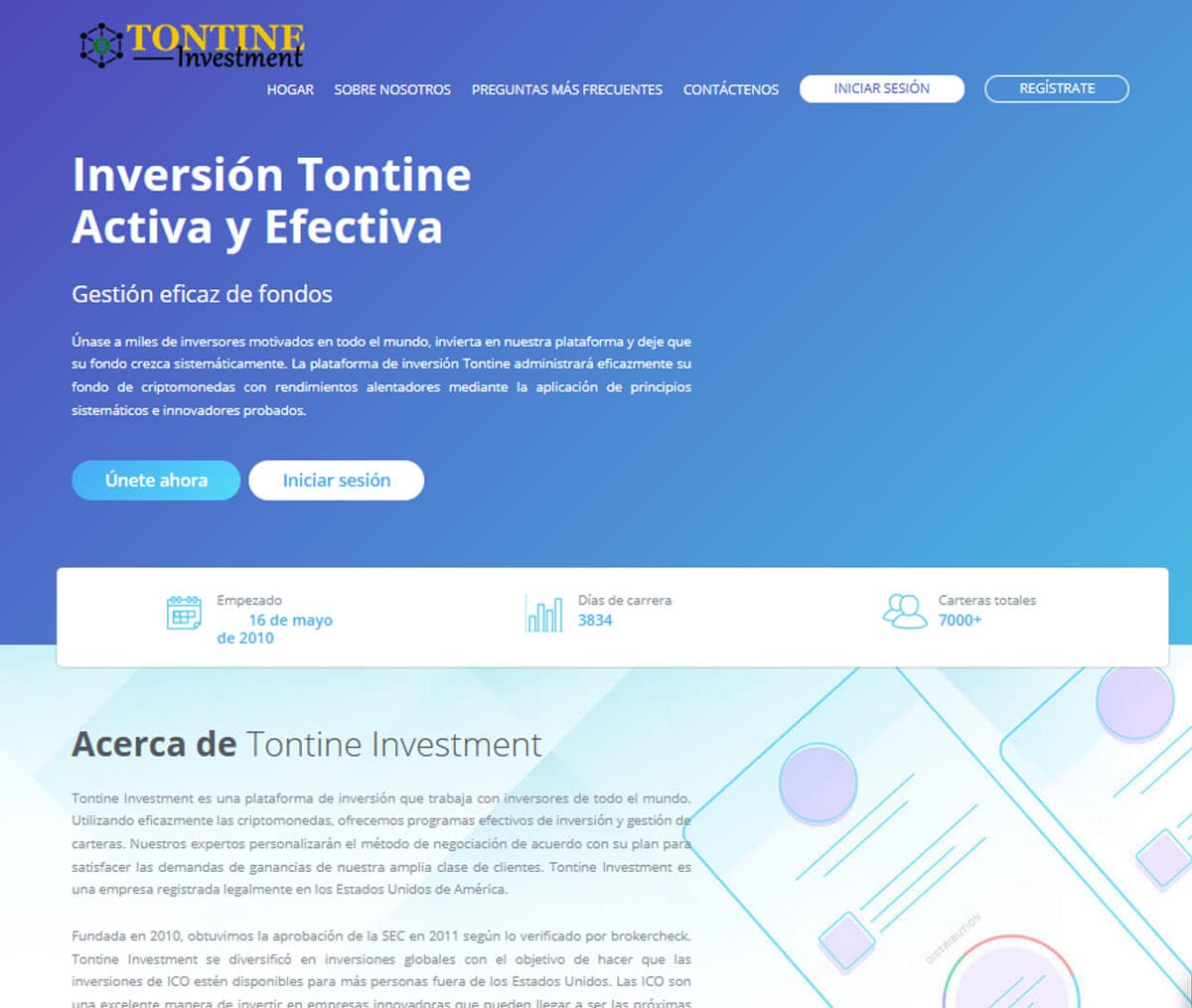 Página web de Tontine Investment