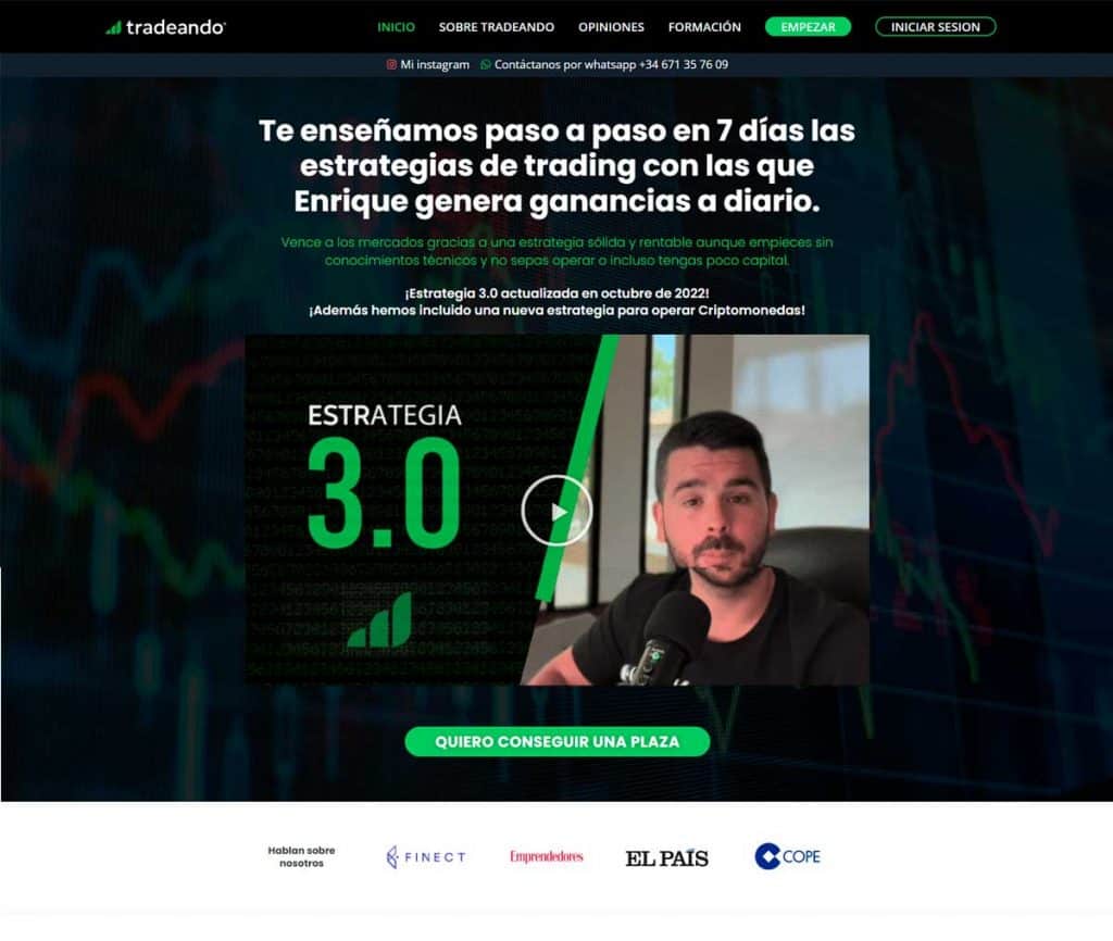 Página Web Tradeando