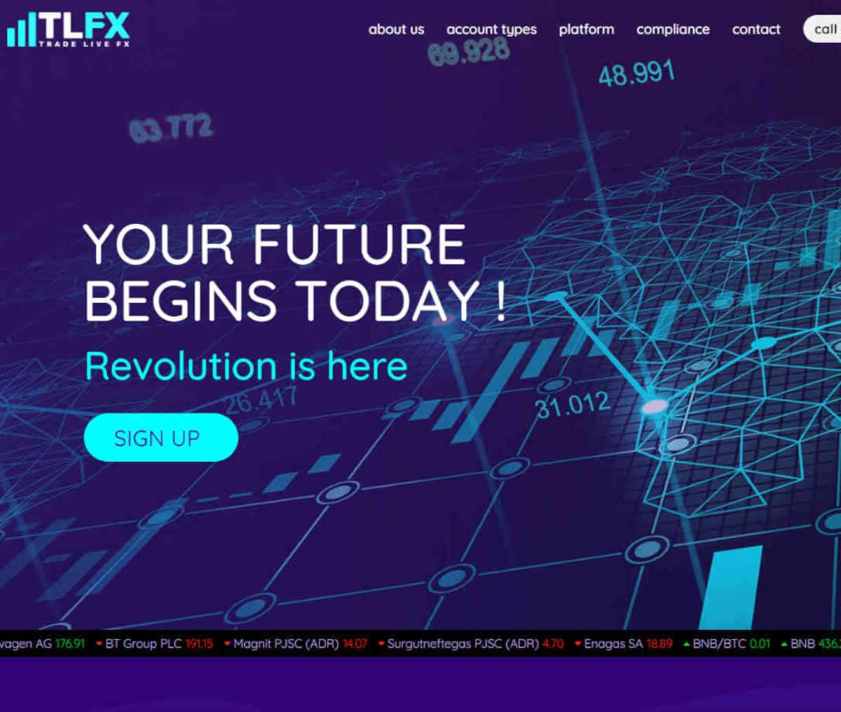 Página web de TradeliveFX