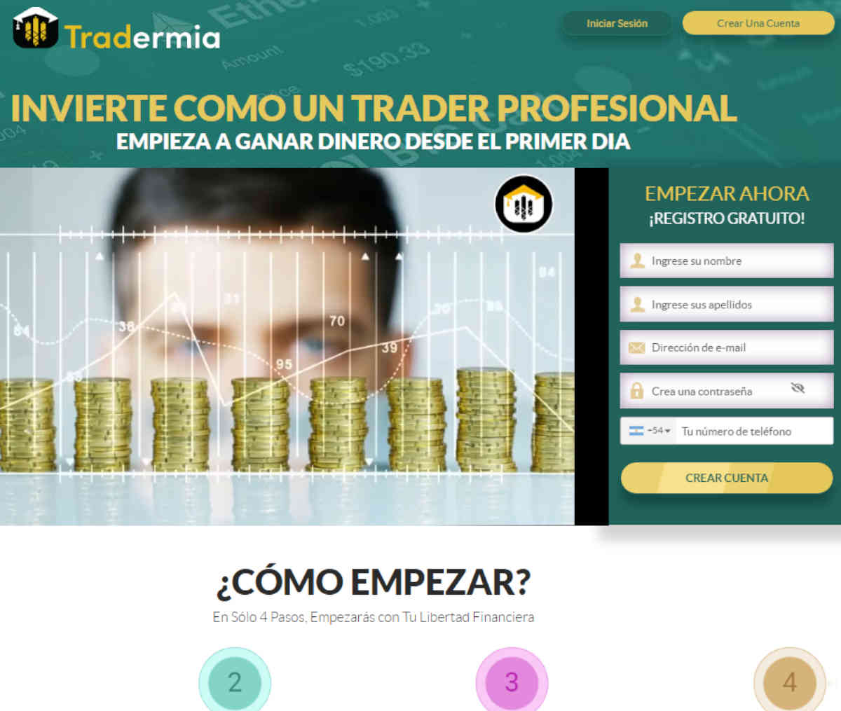 Página web de Tradermia