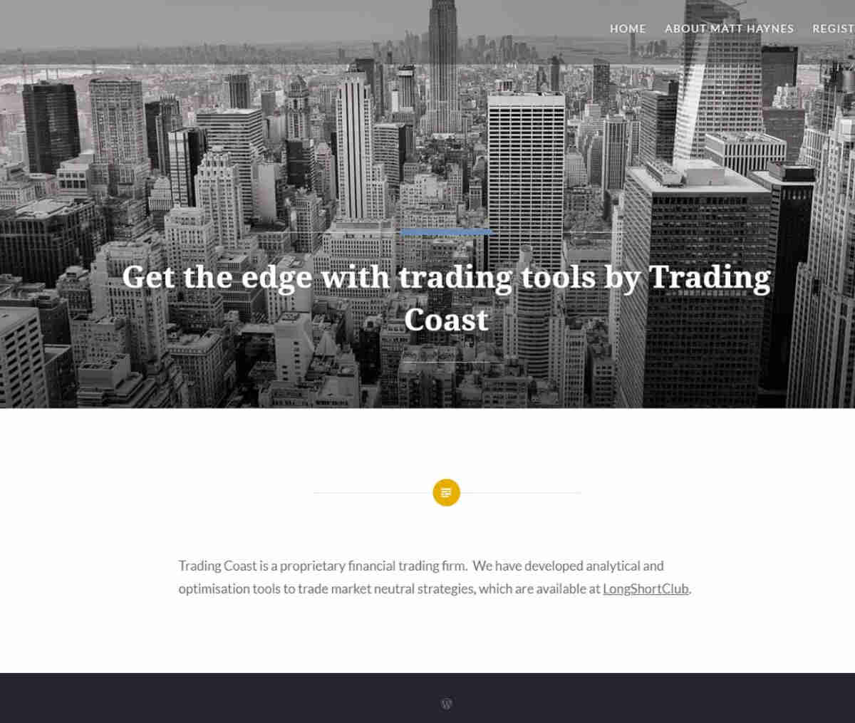 Página web de TradingCoast