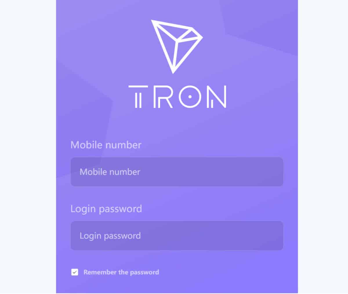 Página web de TRON