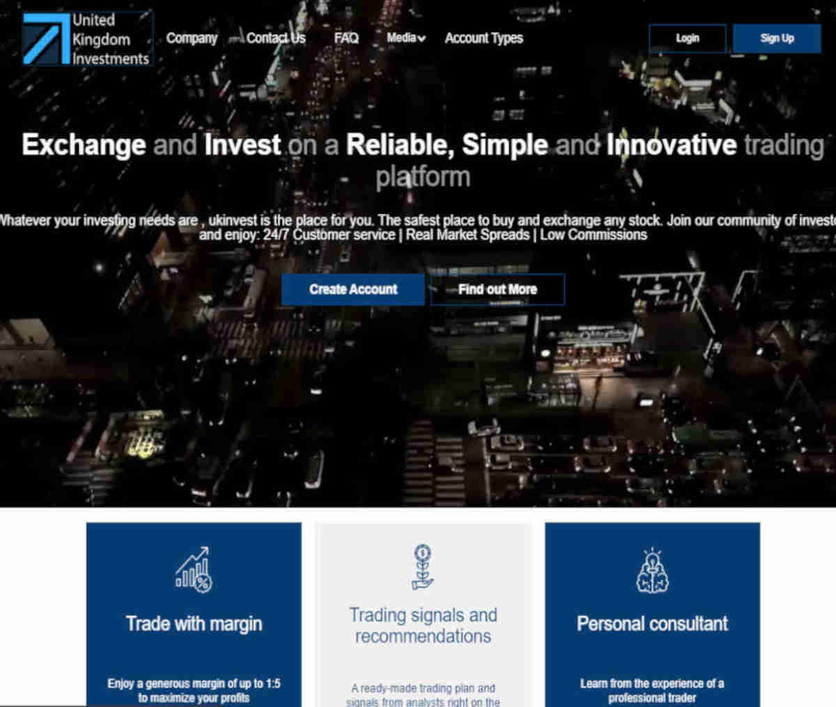 Página web de UKInvest