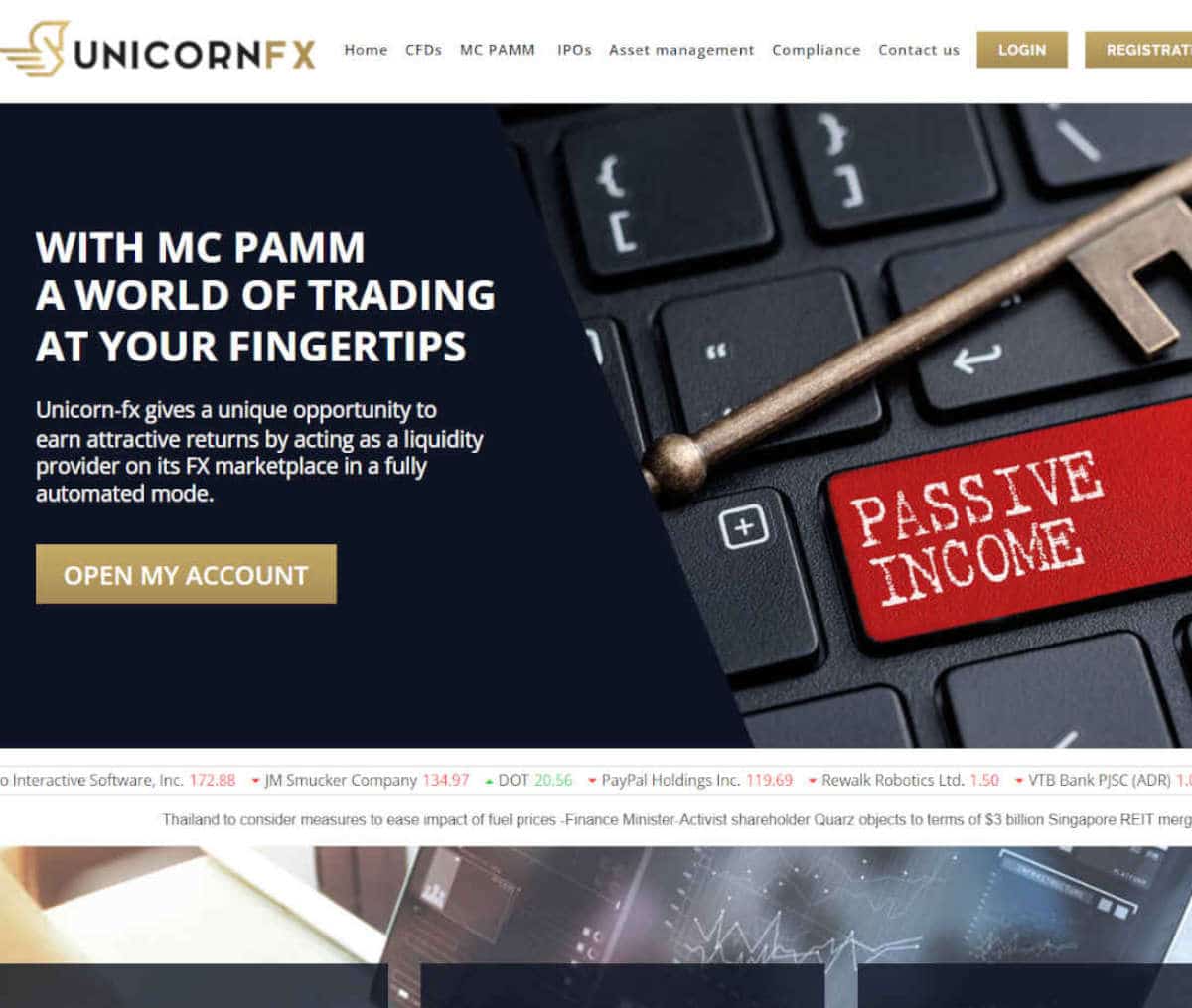 Página web de UNICORN FX